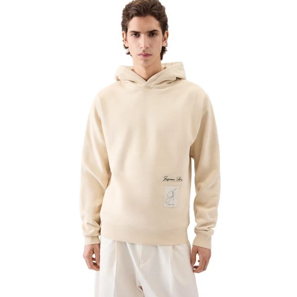 The Montaigne Hoodie in Montaigne Patch Beige