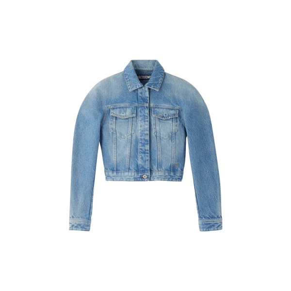 The Ovalo De-Nimes Denim Jacket in Blue and Tabac