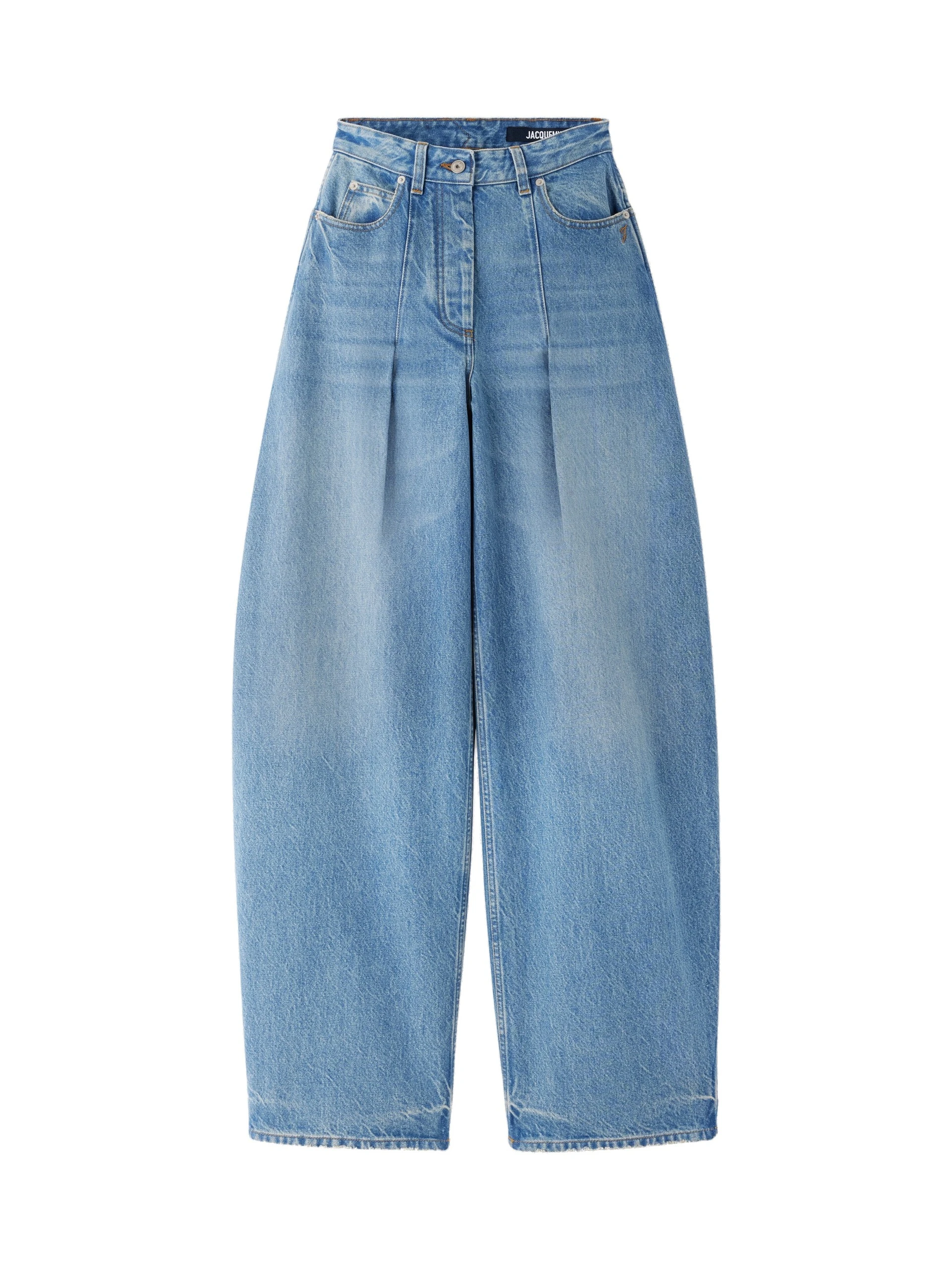 Jacquemus-The-Ovalo-De-Nimes-Denim-Pants-in-Blue-and-Tabac-coveti-white Jacquemus Ovalo De-Nimes Denim Pants trousers