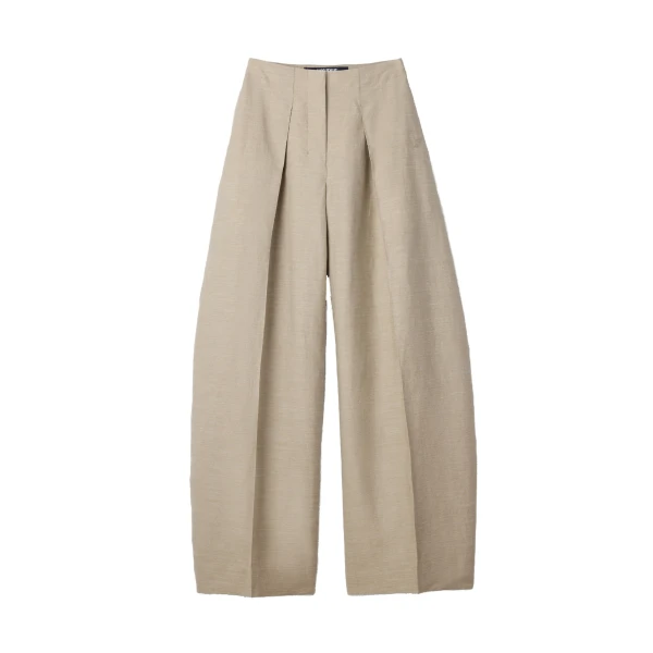 The Ovalo Fluid Pants in Beige