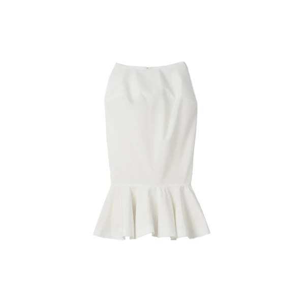 The Palmier Skirt in White