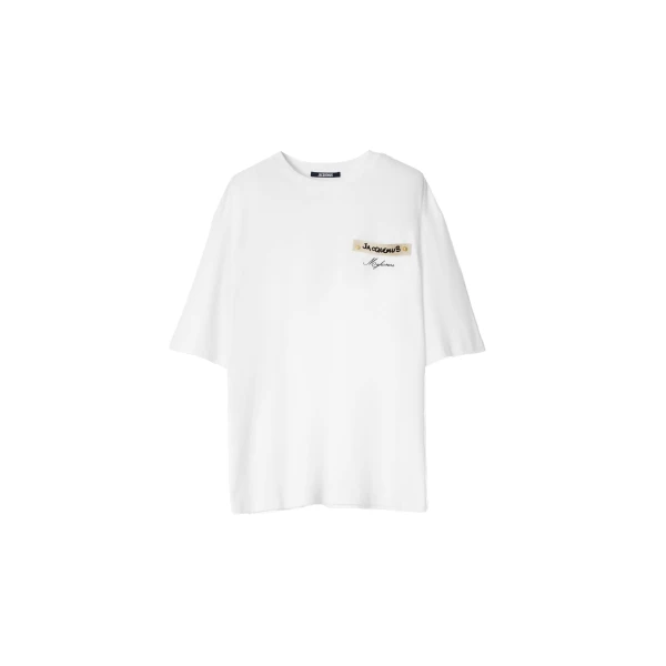 The Plage Mykonos Resort T-Shirt in Mykonos Patch White