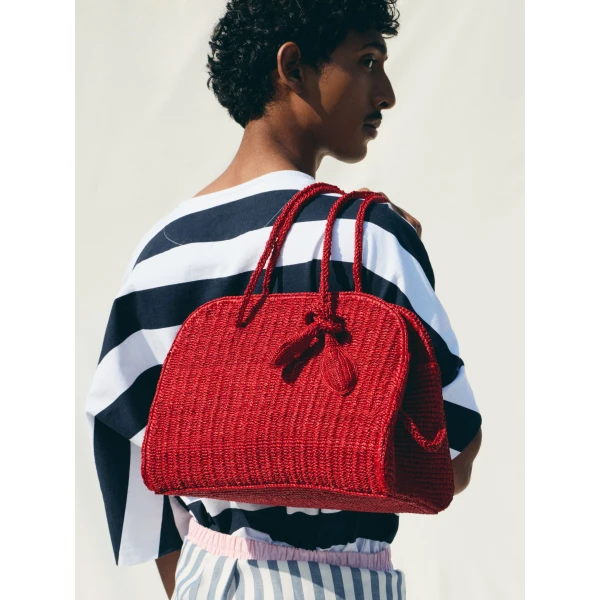 red tote bag