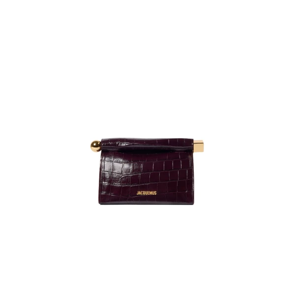 The Rond Carre Bag in Dark Burgundy