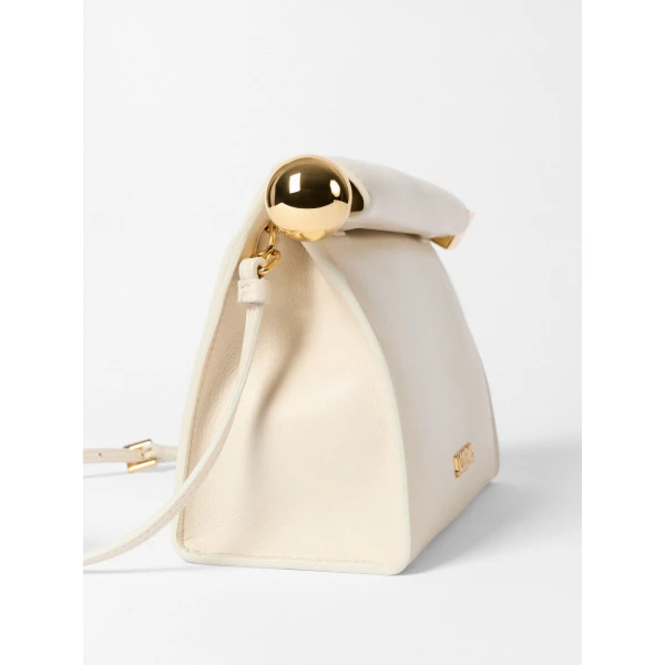 light ivory Jacquemus clutch