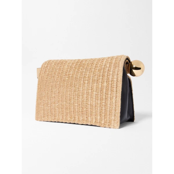 natural and black Jacquemus clutch