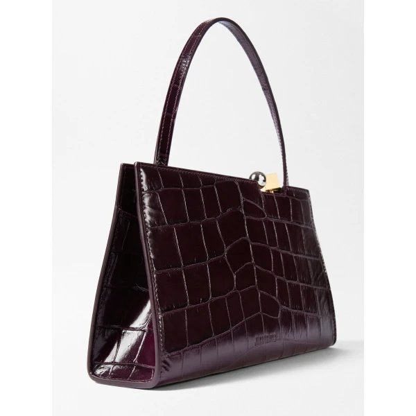 dark burgundy Jacquemus shoulder bag