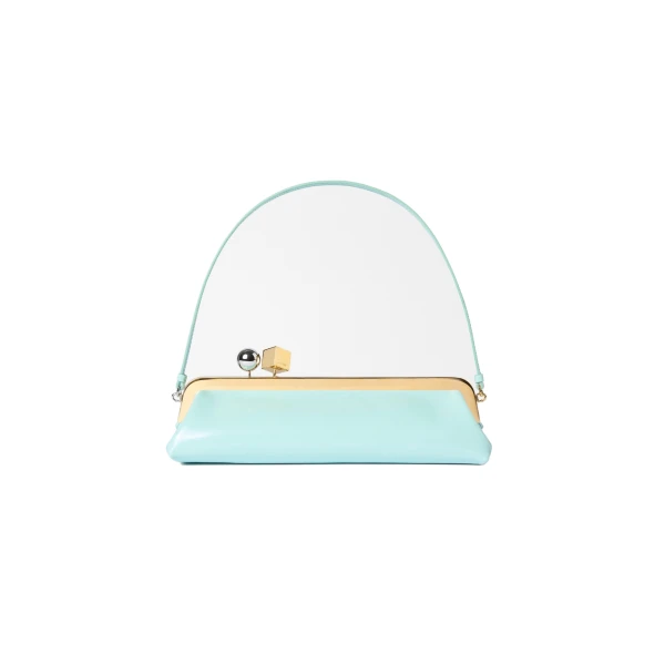 The Salon Clutch in Aqua