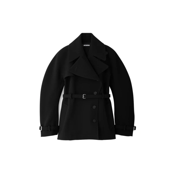 The Short Ovalo Trench Coat in Black