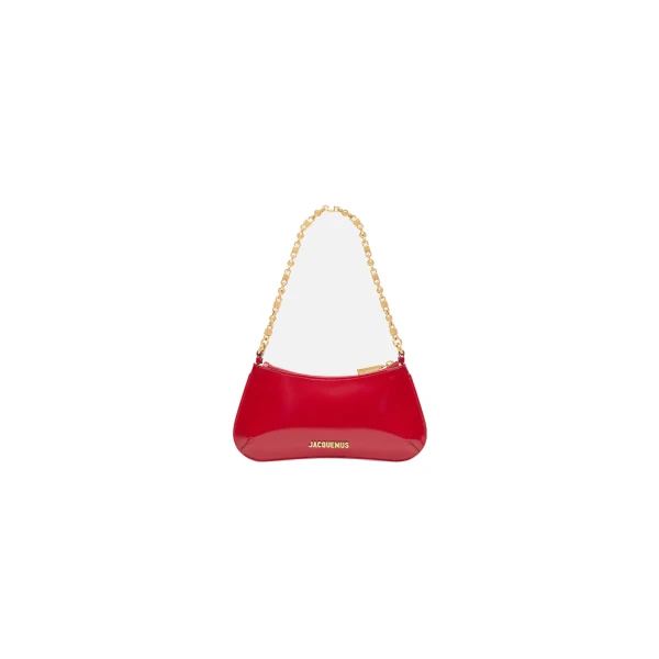 The Small Bisou Chaine Bag in Red and Gold