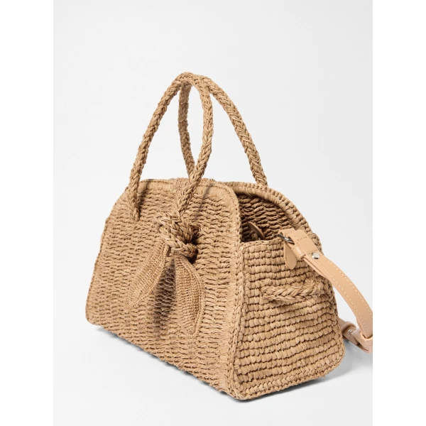 beige tote bag