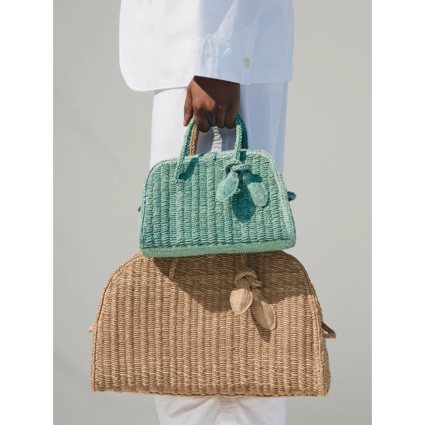 turquoise Jacquemus tote bag