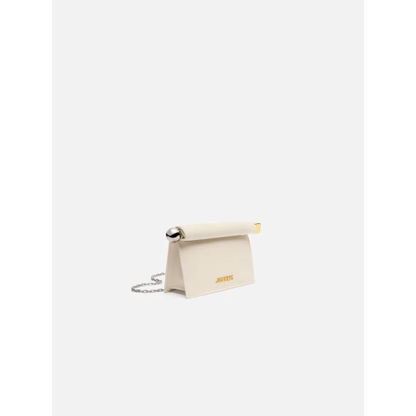 light ivory Jacquemus clutch