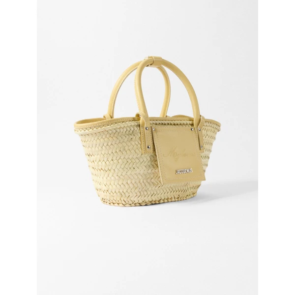 mykonos pale yellow Jacquemus tote bag