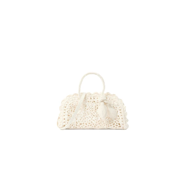 The Small Turismo Crochet Bag in White
