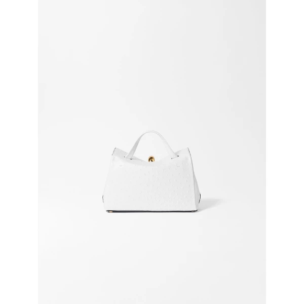 white and navy blue Jacquemus shoulder bag
