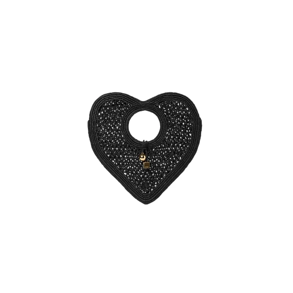 The Spiaggia Coeur Bag in Black