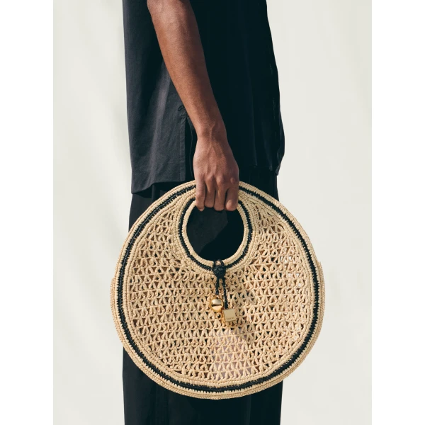 natural and black details Jacquemus shoulder bag