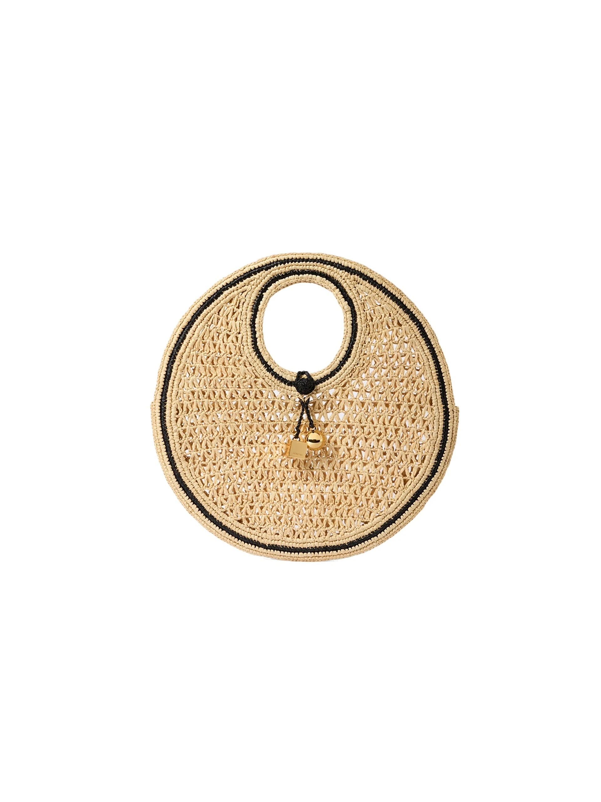 Jacquemus-The-Spiaggia-Small-Round-Bag-in-Natural-and-Black-Details-coveti-white Jacquemus Spiaggia Small Round Bag