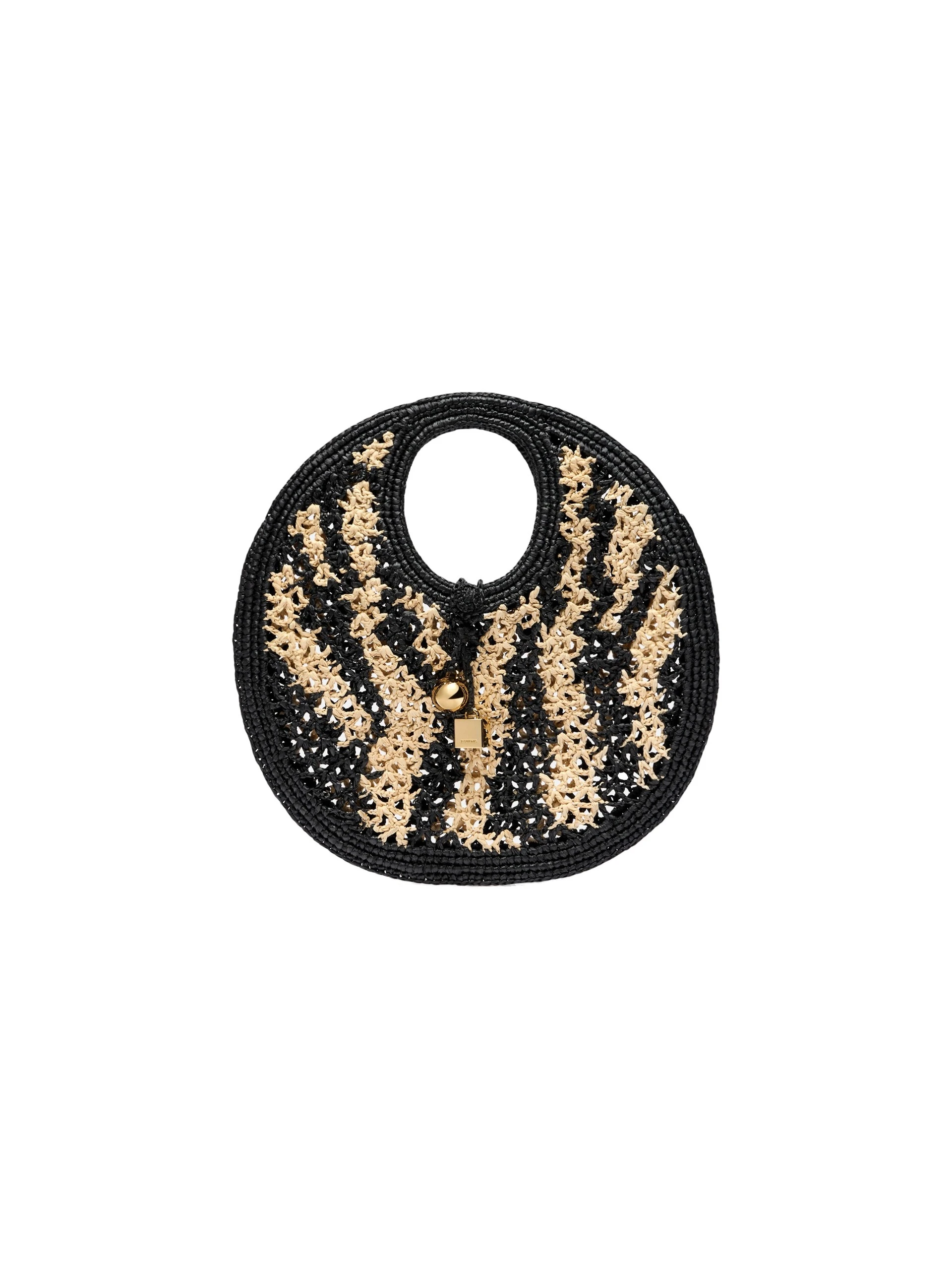 Jacquemus-The-Spiaggia-Small-Round-Bag-in-Natural-and-Black-coveti-white Jacquemus Spiaggia Small Round Bag