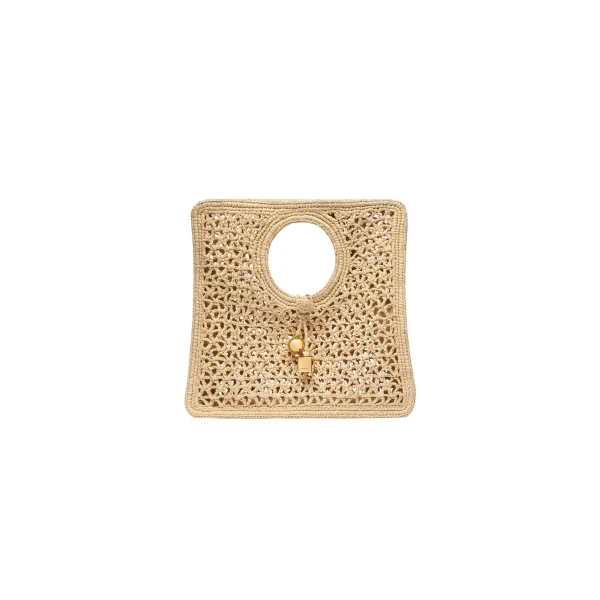 The Spiaggia Small Square Bag in Natural