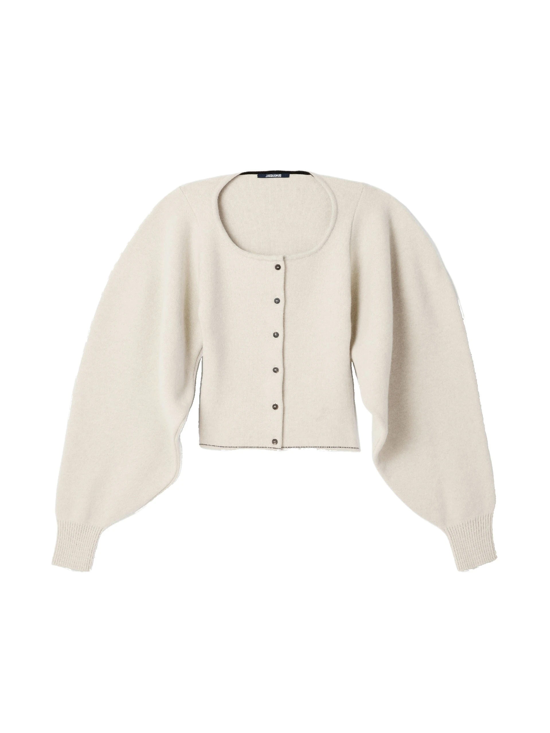 Jacquemus-The-Tempo-Cardigan-in-Light-Beige-coveti-white Jacquemus Tempo Cardigan knit