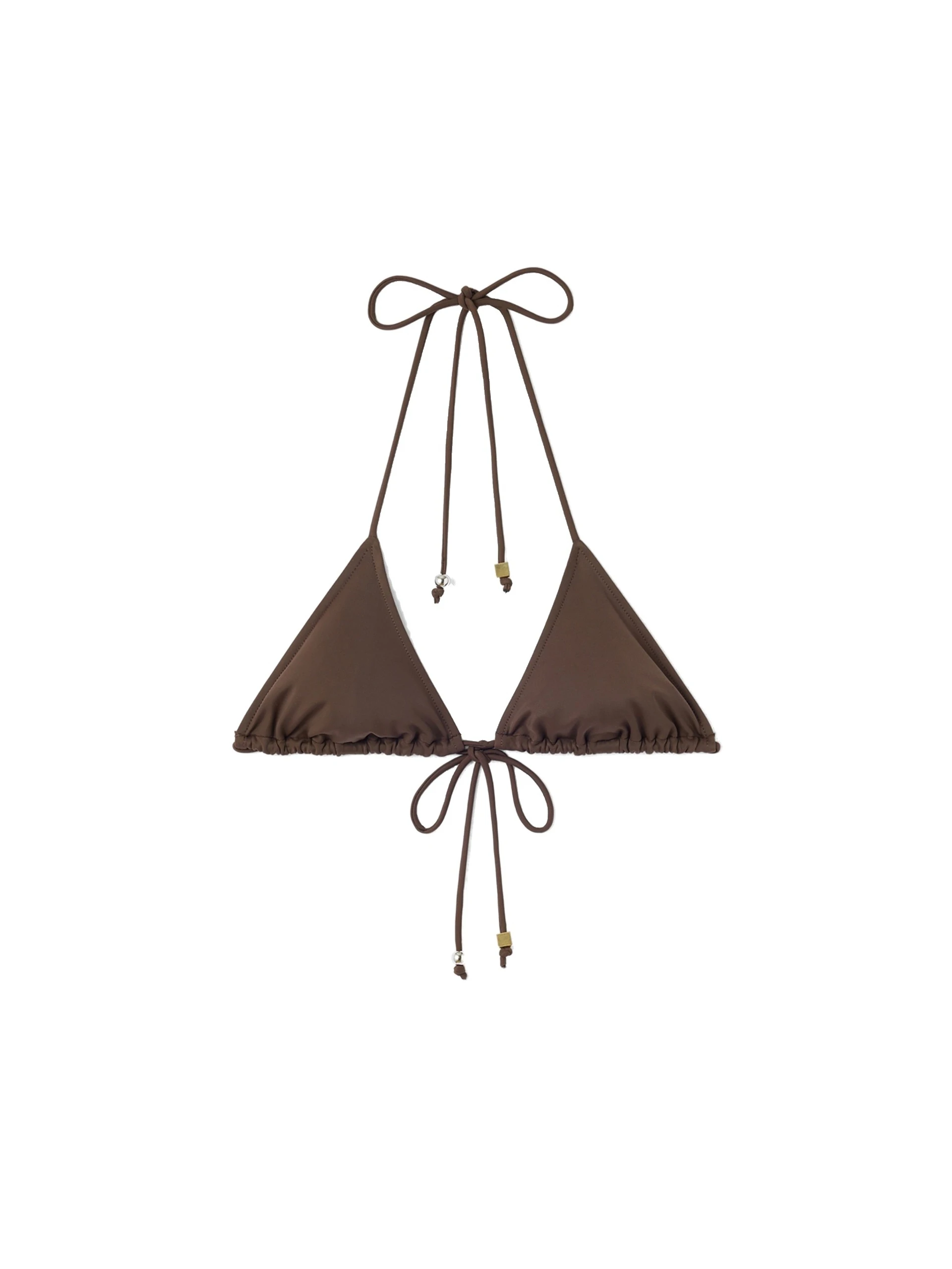 Jacquemus-The-Triangle-Bikini-Top-in-Brown-coveti-white Jacquemus Triangle Bikini Top swimwear
