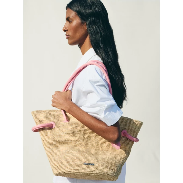 light pink Jacquemus tote bag
