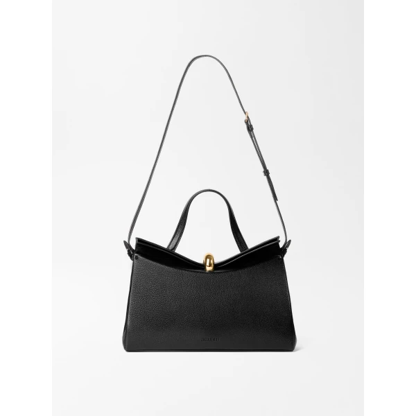 calf leather shoulder bag