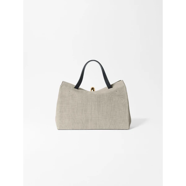 grey shoulder bag