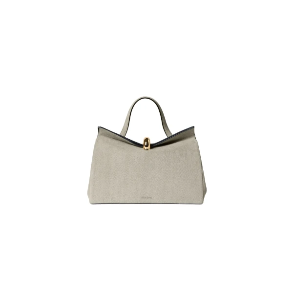 The Valerie Bag in Greige and Black