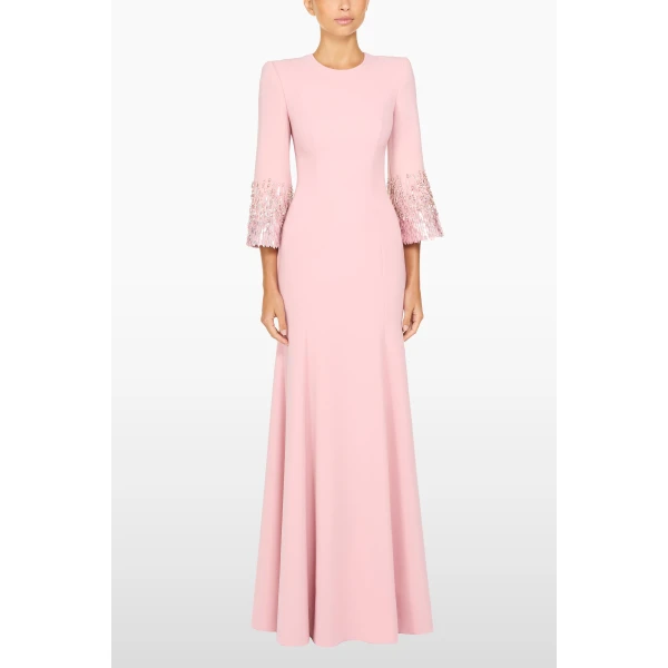 Jenny Packham Anita Dress in Pink Pearl | Evening Gowns | Luxury Shoes 