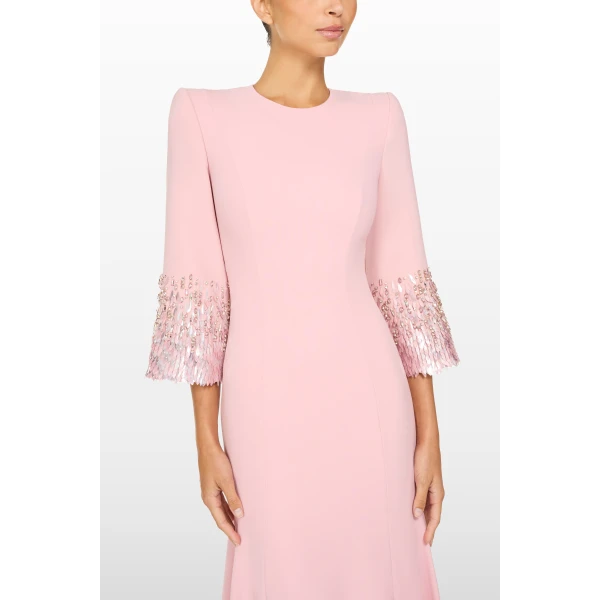 Jenny Packham Anita Dress in Pink Pearl | Evening Gowns | Luxury Shoes 