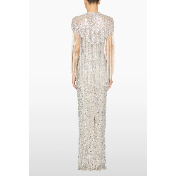 Jenny Packham Astralis Cape in Moonstone | Jackets | Luxury Shoes 