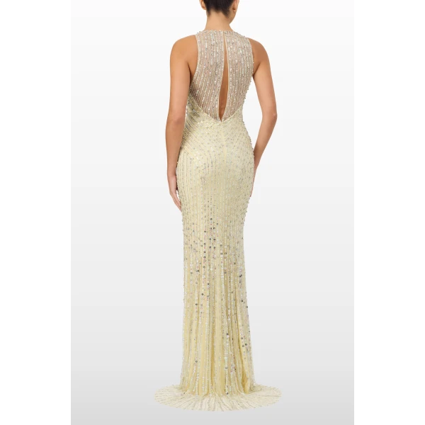 Jenny Packham Atlas Dress in Parchment | Evening Gowns | Luxury Shoes 