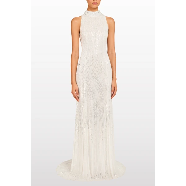 Jenny Packham Benue Dress in Vanilla | Evening Gowns | Luxury Shoes 