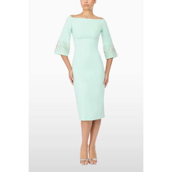 Jenny Packham Berkley Dress in Lagoon | Midi Dresses | Luxury Shoes 