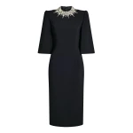 Jenny Packham Bibi Dress in Liquorice | Luxury Shoes 