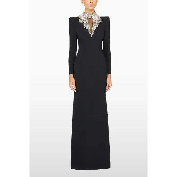 Jenny Packham Chama Dress in Liquorice | Evening Gowns | Luxury Shoes 