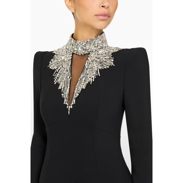 Jenny Packham Chama Dress in Liquorice | Evening Gowns | Luxury Shoes 