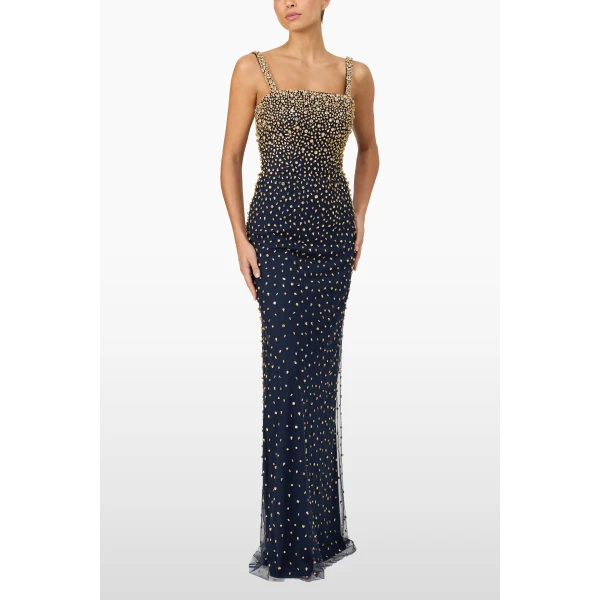 Jenny Packham Cherry Dress in Ink | Evening Gowns | Luxury Shoes 