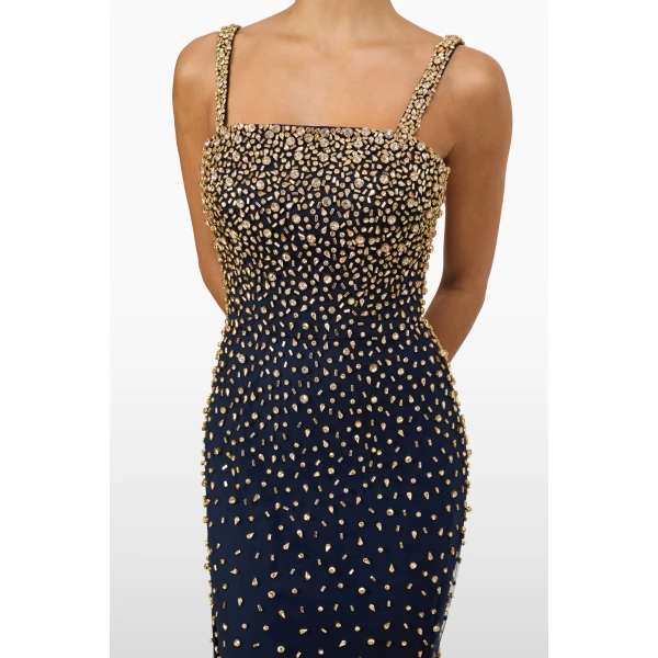 Jenny Packham Cherry Dress in Ink | Evening Gowns | Luxury Shoes 