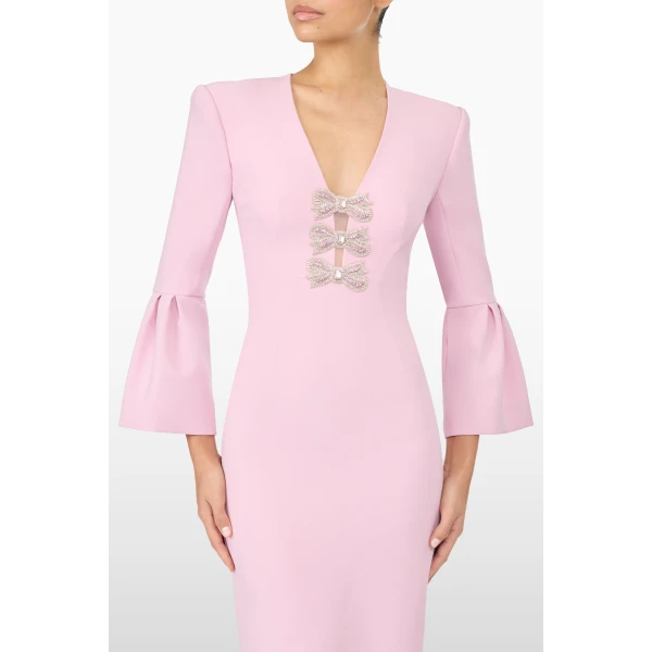 Jenny Packham Debut Dress in Tourmaline Pink | Midi Dresses | Luxury Shoes 