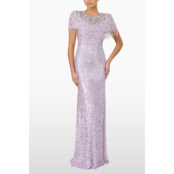 Jenny Packham Eugenie Dress in Thistle | Evening Gowns | Luxury Shoes 
