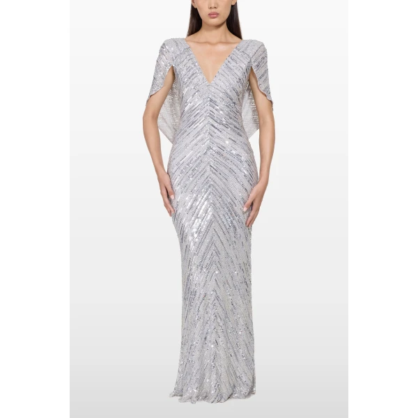 Jenny Packham Fiore Dress in Ammonite | Evening Gowns | Luxury Shoes 