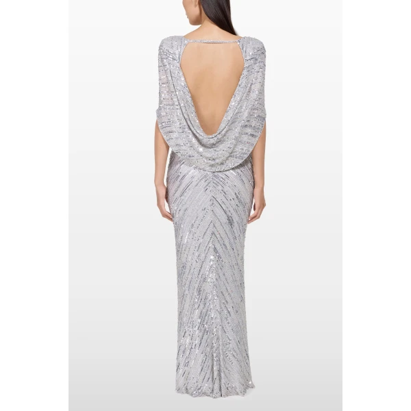 Jenny Packham Fiore Dress in Ammonite | Evening Gowns | Luxury Shoes 