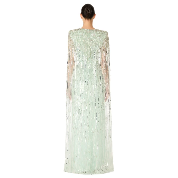 Jenny Packham Gold Rush Dress in Lagoon | Evening Gowns | Luxury Shoes 
