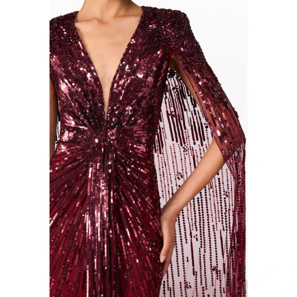 Jenny Packham Gold Rush Dress in Nutmeg | Evening Gowns | Luxury Shoes 
