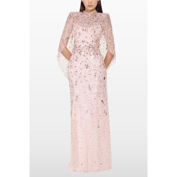 Jenny Packham Gracie Dress in Ballerina Pink | Evening Gowns | Luxury Shoes 