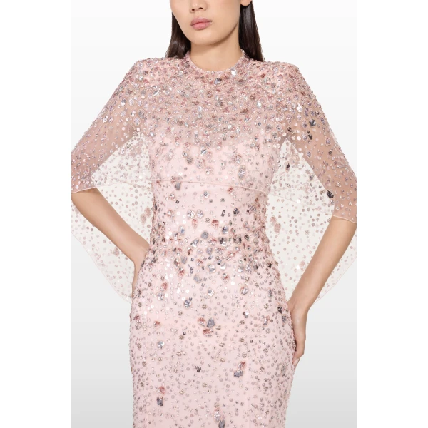 Jenny Packham Gracie Dress in Ballerina Pink | Evening Gowns | Luxury Shoes 